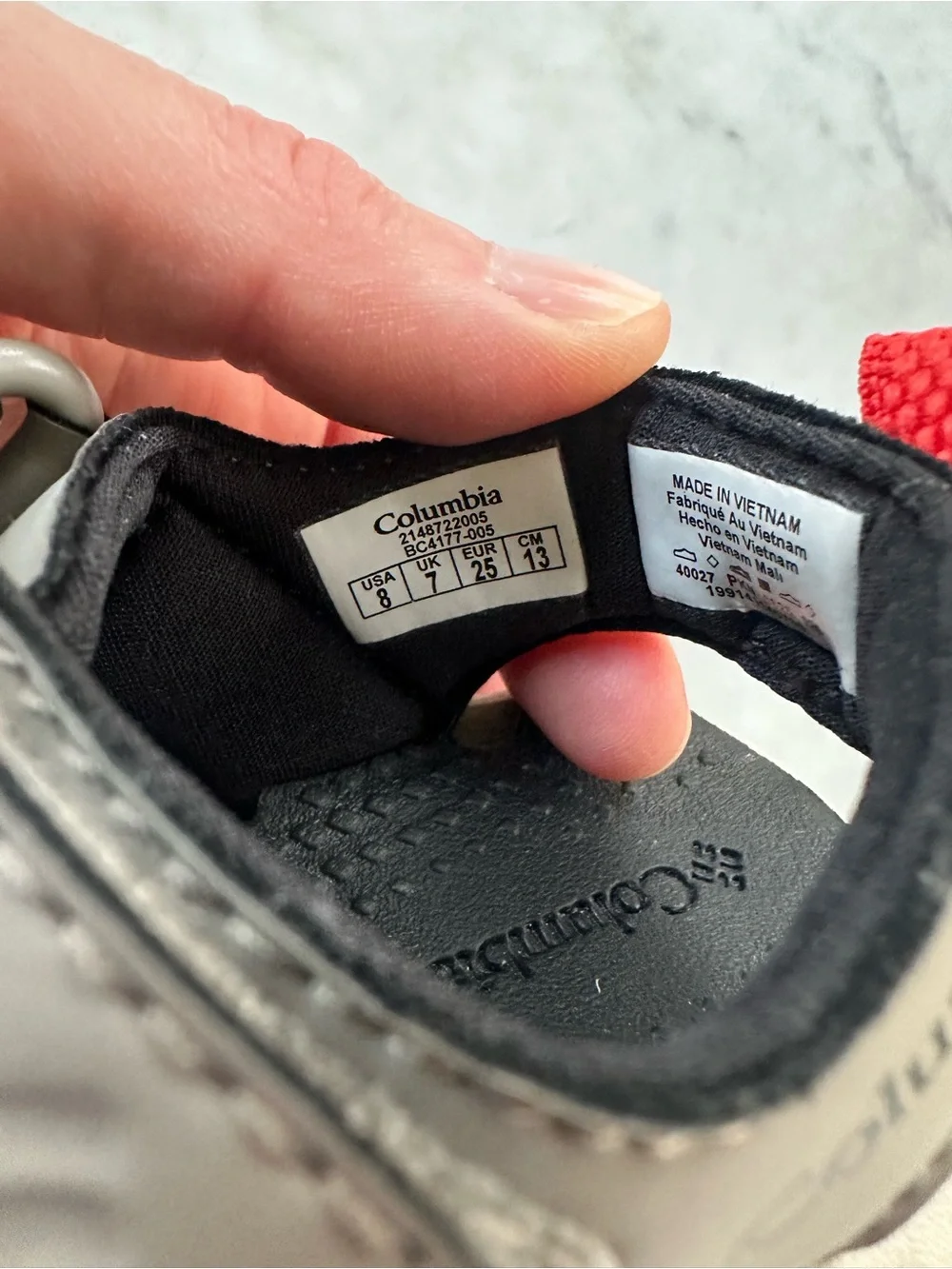 Columbia Toddler Gray Sandal Sneakers